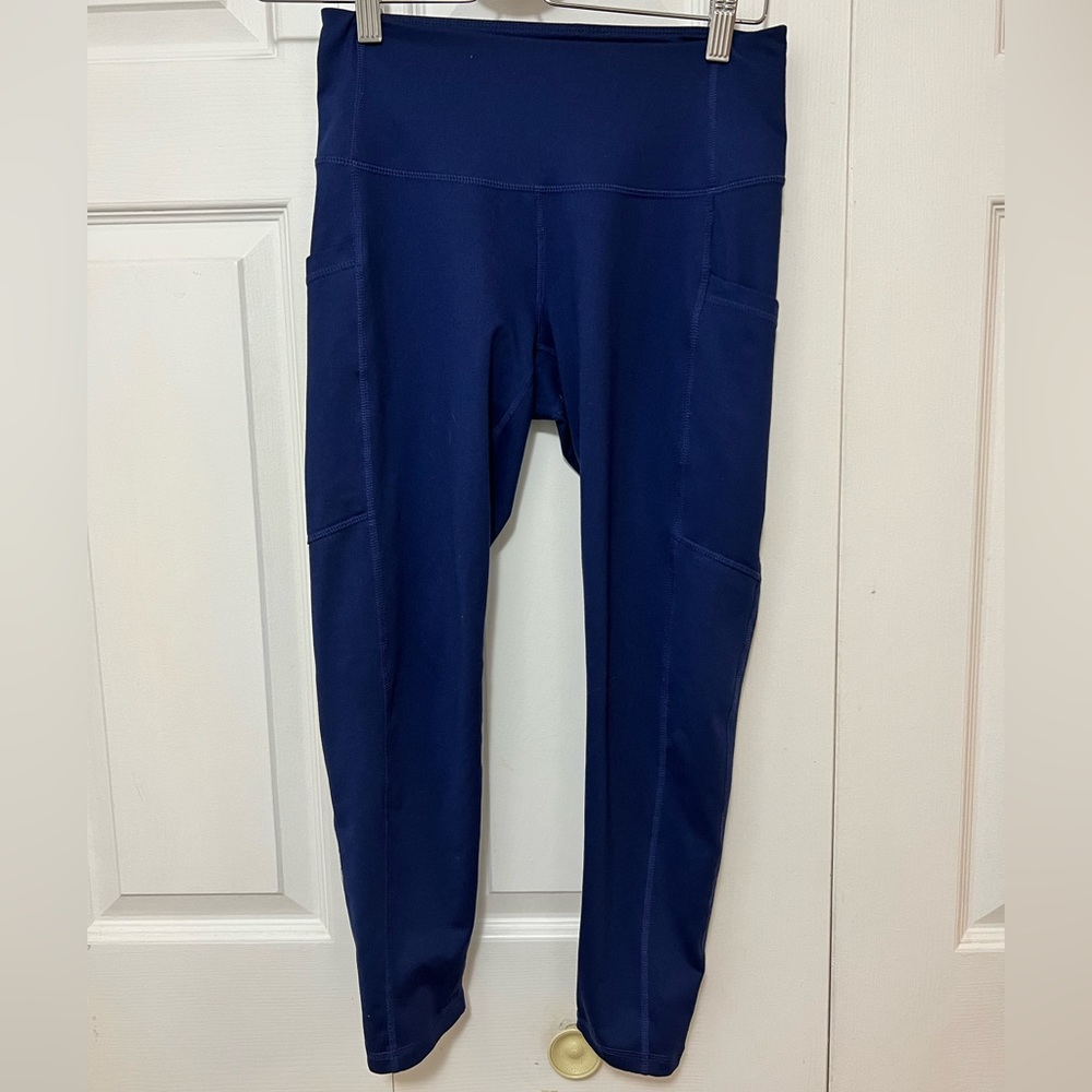 Zella Cropped Leggings | Size Small | Navy